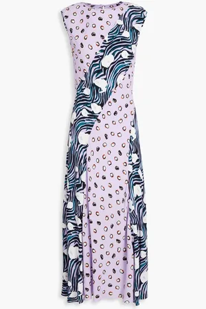 Diane von Furstenberg Sunniva printed crepe midi dress - Purple