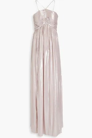 ZAC Zac Posen Pintucked lamé gown - Metallic
