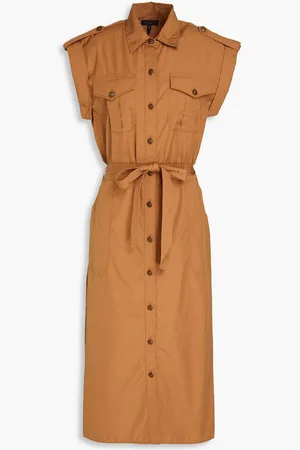 RAG&BONE Cotton-poplin midi shirt dress - Brown