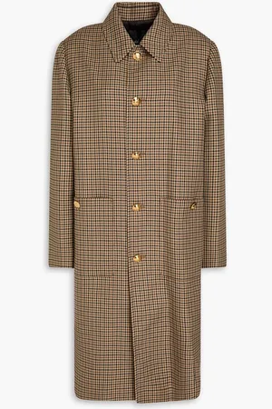 NILI LOTAN Seth gingham jacquard coat - Brown