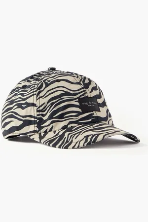RAG&BONE Addison zebra-print shell baseball cap