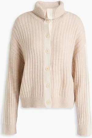 NAADAM Ribbed wool and cashmere-blend cardigan - Neutral