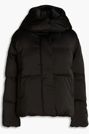 Maje Quilted shell hooded jacket