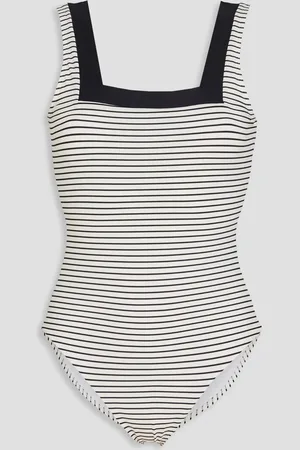 Casa Raki Marina striped piqué swimsuit