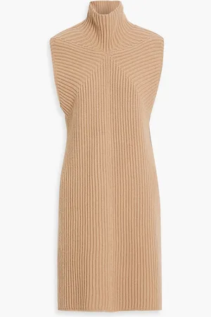 Joseph Ribbed merino wool turtleneck tunic - Neutral