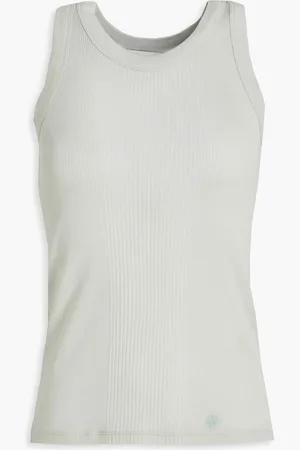 Loulou Studio Limba ribbed cotton tank - Green