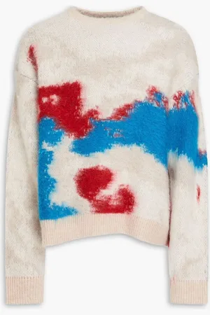 JOHN ELLIOTT Brushed jacquard-knit sweater - Neutral