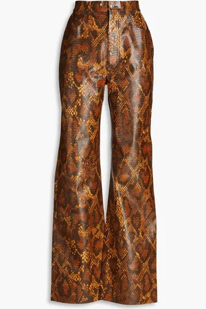 Nanushka Camma faux snake-effect leather straight-leg pants