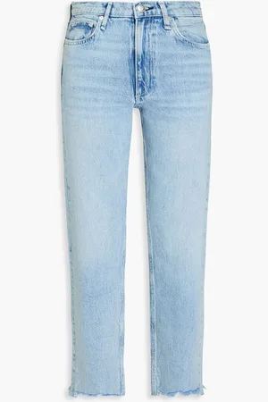 RAG&BONE Harlow cropped high-rise straight-leg jeans - Blue