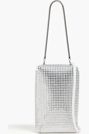 Wandler Leo crystal-embellished satin shoulder bag - Metallic