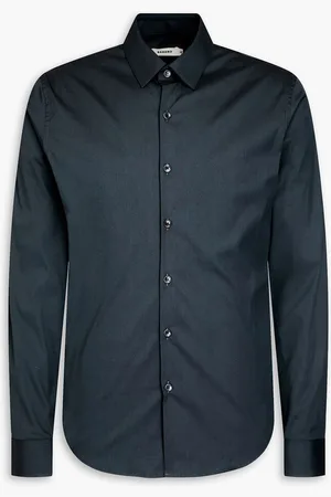 Sandro Cotton-blend poplin shirt - Blue