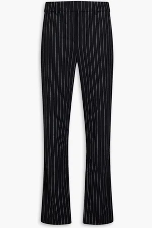 Emporio Armani Pinstriped wool-blend slim-leg pants