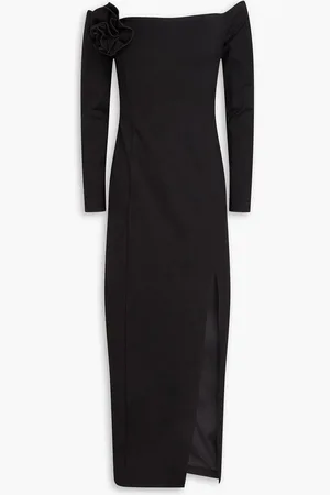 Nicholas Off-the-shoulder ponte midi dress