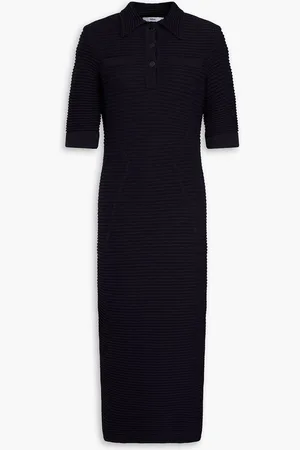 Safiyaa Akilah crochet-knit cotton midi dress - Blue