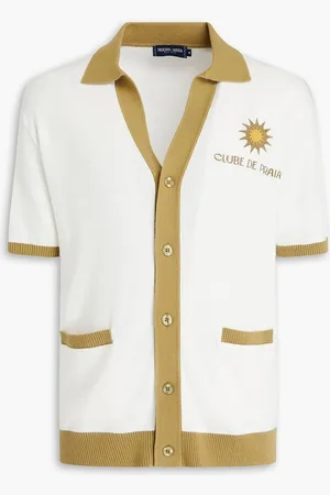 Frescobol Carioca Romero embroidered cotton cardigan - Green