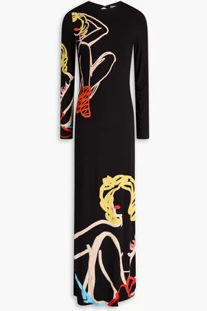 ALICE+OLIVIA Alice Olivia - Tom Wesselmann open-back printed jersey maxi dress