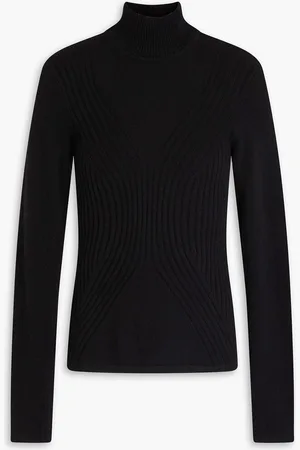 Alberta Ferretti Wool and cashmere-blend turtleneck sweater