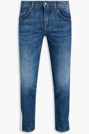 Dolce & Gabbana Skinny-fit striped denim jeans - Blue
