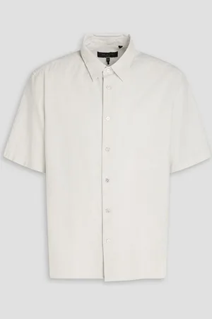 RAG&BONE Dalton hemp and cotton-blend shirt - White