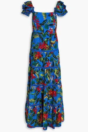 ALICE+OLIVIA Alice Olivia - Floral-print broderie anglaise cotton maxi dress