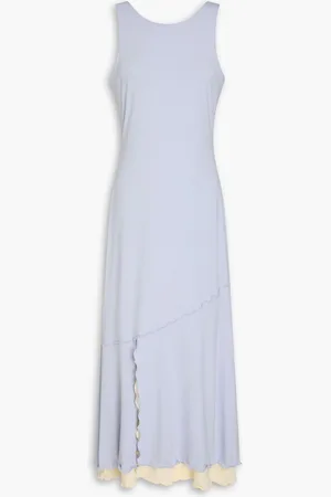 Derek Lam Stephanie ruffled stretch-jersey midi dress - Purple