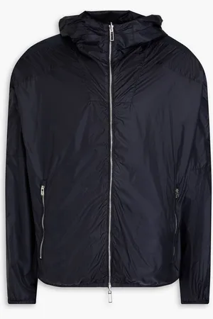 Emporio Armani Shell hooded track jacket - Blue