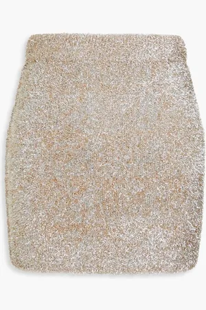 ROTATE Tinsel mini skirt - Metallic