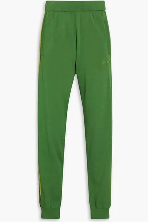 adidas Embroidered cotton track pants - Green