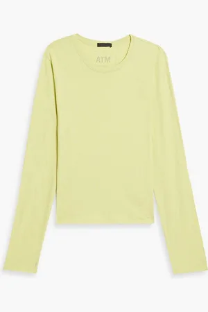 ATM Anthony Thomas Melillo Slub cotton-jersey top - Green