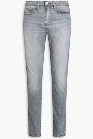 Frame Slim-fit faded denim jeans
