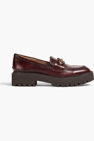 Sam Edelman Embellished faux leather loafers - Brown