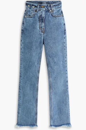 Jacquemus Frayed high-rise bootcut jeans - Blue