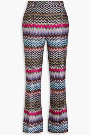 Missoni Metallic crochet-knit flared pants