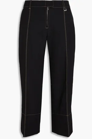 Jacquemus Topstitched cropped wool straight-leg pants