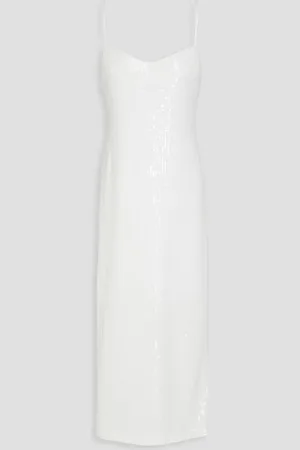 GALVAN Verona sequined tulle midi dress