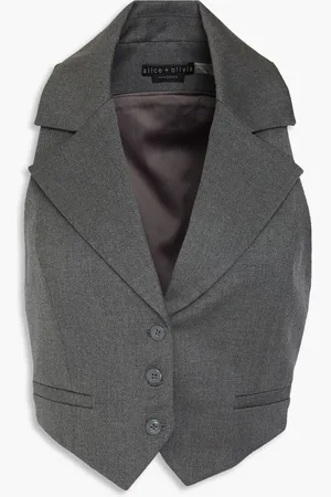 ALICE+OLIVIA Alice Olivia - Donna cropped twill vest - Gray
