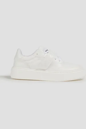 Ganni Canvas and faux leather sneakers