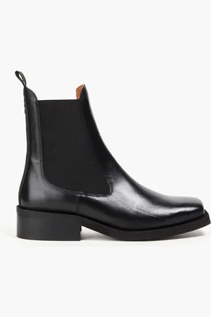 Ganni Leather Chelsea boots