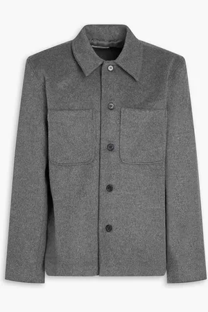OFFICINE GENERALE Harrison wool and cashmere-blend felt overshirt