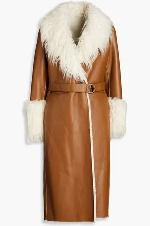 Maje Belted coat - Brown