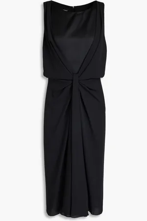 Emporio Armani Draped satin and georgette dress