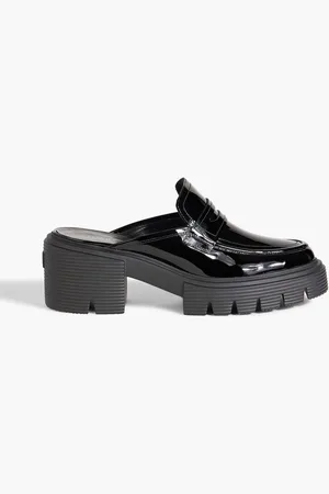 Stuart Weitzman Soho patent-leather mules
