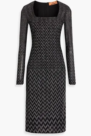 Missoni Metallic crochet-knit dress