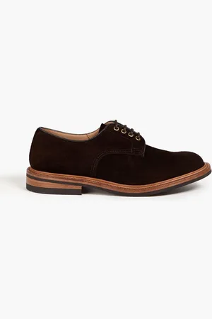 TRICKERS Suede derby shoes - Brown