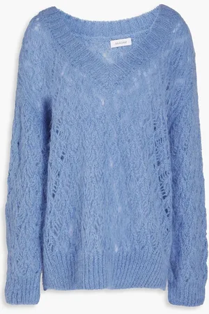 NAADAM Oversized open-knit sweater - Blue