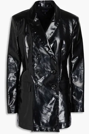 Emporio Armani Double-breasted coated denim blazer