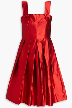 Dolce & Gabbana Pleated silk-shantung dress