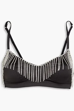LOVE Stories Celia crystal-embellished satin bra