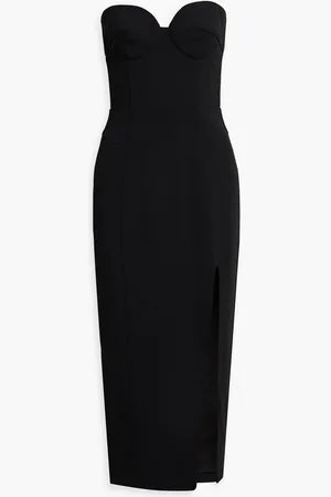 Nicholas Strapless crepe midi dress