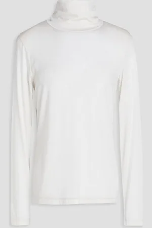 James Perse TENCEL-blend™ jersey turtleneck top - White